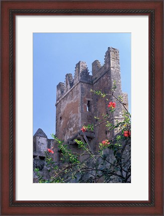 Framed Andalusian Gardens with 17th Century Kasbah Des Oudaias, Morocco Print
