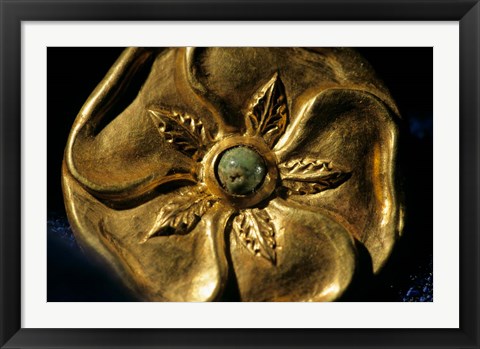 Framed Gold Artifact from Tillya Tepe, Elements of  Greek, Indian, Asian culture Print
