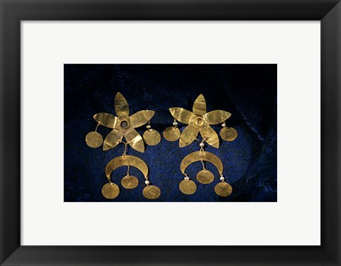 Framed Gold Artifacts From Tillya Tepe Find, Six Tombs of Bactrian Nomads Print