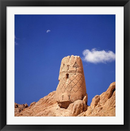 Framed Afghanistan, Bamian Valley, City of Noise watchtower Print