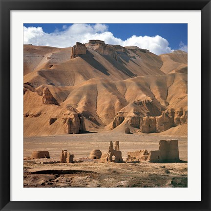 Framed Afghanistan, Bamian Valley, Ancient Architecture Print