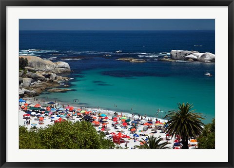Framed Clifton Beach, Cape Town, South Africa Print