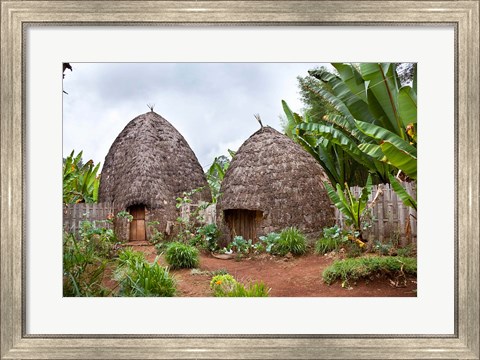 Framed Dorze in the Guge Mountains, Ethiopia Print