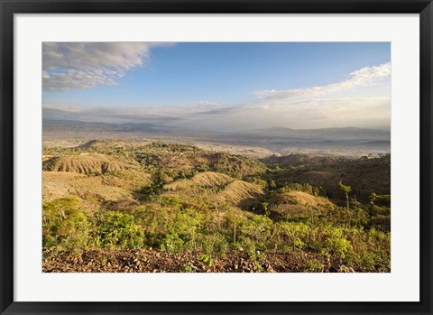 Framed Dry farming on terraces, Konso, Rift valley, Ethiopia, Africa Print