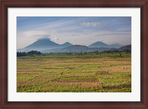Framed Farmland around Kisoro, Kigezi, Africa Print