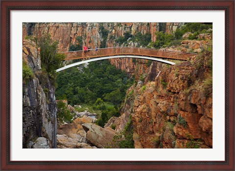 Framed Footbridge over Blyde River, Blyde River Canyon Reserve, South Africa Print