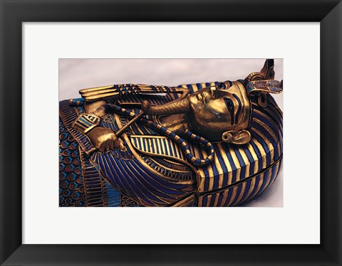 Framed Gold Coffinette, Tomb King Tutankhamun, Valley of the Kings, Egypt Print