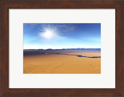 Framed river flows through this desert wilderness area Print