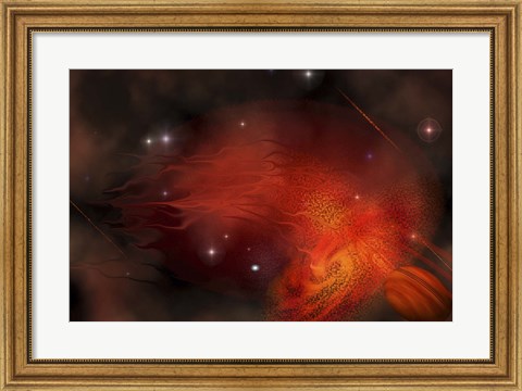 Framed vast nebula in the expanse of the universe Print
