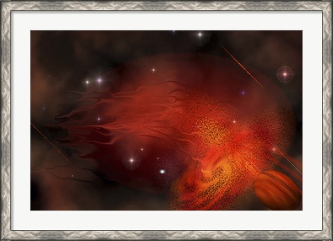Framed vast nebula in the expanse of the universe Print