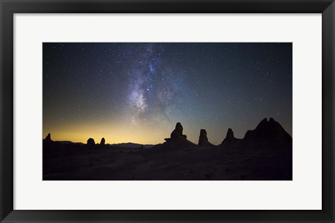 Framed Milky Way over Trona Pinnacles Trona, California Print
