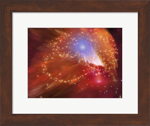 Framed Orange Nebula Print