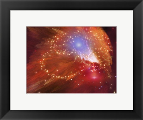 Framed Orange Nebula Print