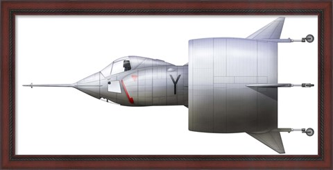 Framed Artist&#39;s concept of the experimental VTOL aircraft Print