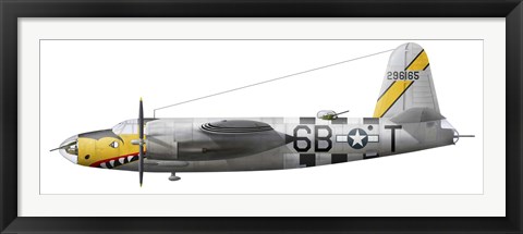 Framed Illustration of a Martin-B-26 Marauder Print