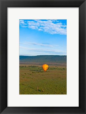 Framed Kenya, Maasai Mara, hot air ballooning at sunrise Print