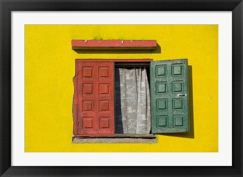 Framed Madagascar, Colorful window, near Antananarivo Print