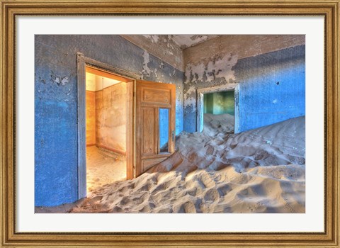 Framed Kolmanskuppe ghost town, Luderitz, Namibia, Africa Print