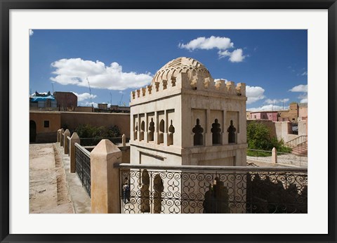 Framed Koubba Ba&#39;adiyn Ablutions Block for Mosque and Madersa, Marrakech, Morocco Print