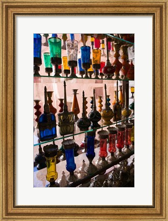 Framed Moroccan Glassware Display, Ouarzazate, South of the High Atlas, Morocco Print