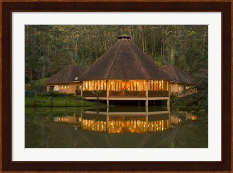 Framed Madagascar, Vakona Forest Lodge, Resort, Mantadia NP Print