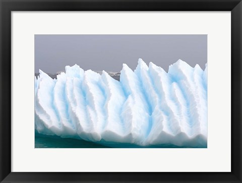 Framed Iceberg pattern off the western Antarctic peninsula Print