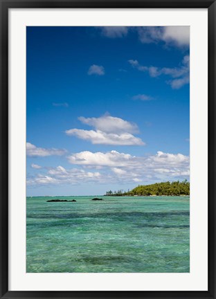 Framed Ile Aux Cerf, East end of Mauritius, Africa Print