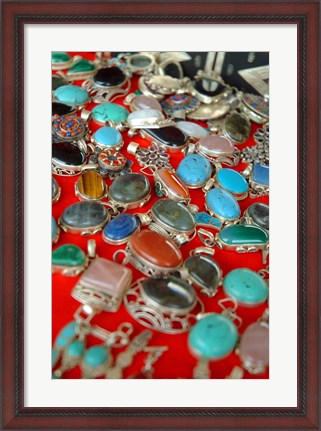 Framed Mauritania, Adrar, Chinguetti, Stones and jewellery Print