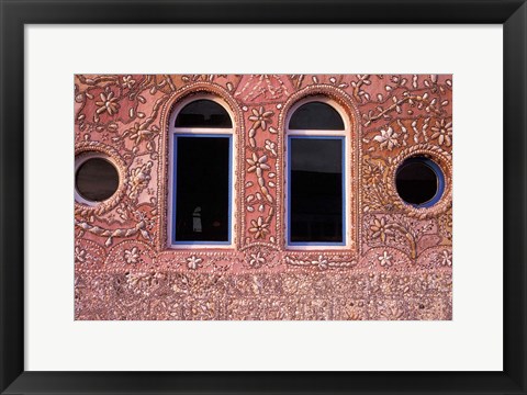 Framed Inlaid Shells Adorn Restaurant Walls, Morocco Print