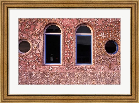 Framed Inlaid Shells Adorn Restaurant Walls, Morocco Print
