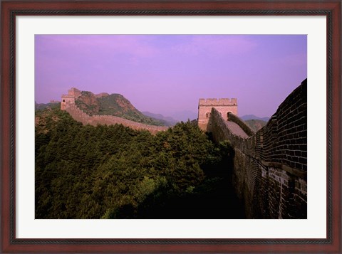 Framed Morning View of The Great Wall of China, Beijing, China Print