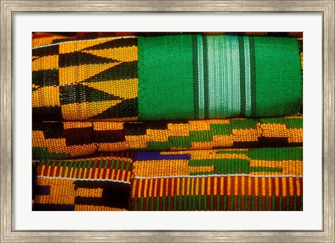 Framed Kente Cloth, Artist Alliance Gallery, Accra, Ghana Print