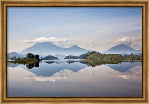 Framed Lake Mutanda near Kisoro, Virunga Volcanoes, Uganda Print