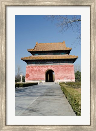 Framed Red Gate (aka Dahongmen), Changling Sacred Way, Beijing, China Print