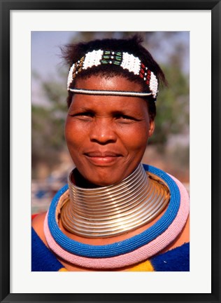 Framed Portrait of Ndembelle Woman, South Africa Print