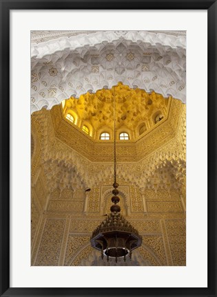 Framed Door and wall tiles on Islamic law courts, Morocco Print