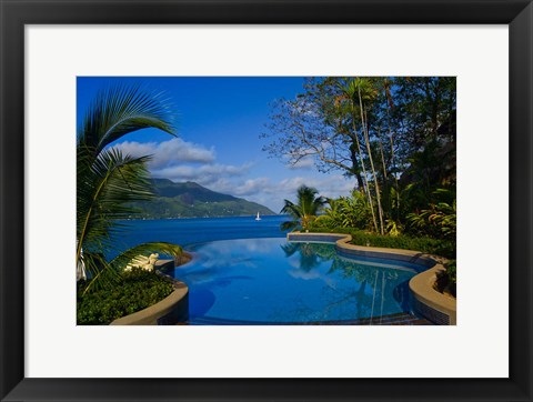 Framed Pool at Northolme Resort, Seychelles, Africa Print