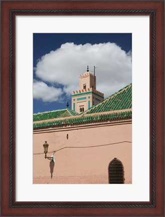 Framed Mosque in Old Marrakech, Ali Ben Youssef, Marrakech, Morocco Print
