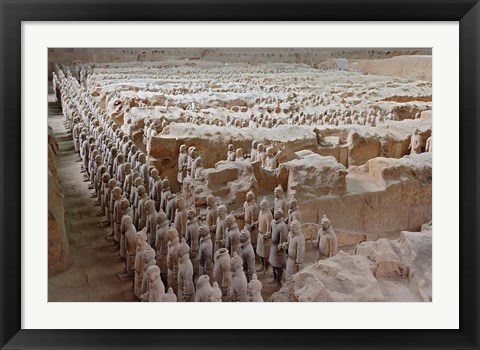 Framed Museum of Qin Terra Cotta Warriors and Horses, Xian, Lintong County, Shaanxi Province, China Print