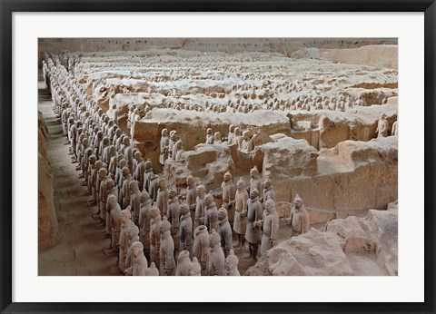 Framed Museum of Qin Terra Cotta Warriors and Horses, Xian, Lintong County, Shaanxi Province, China Print