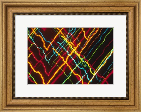 Framed V-Shaped Neon Colors and Lighting with Nightzoom Print