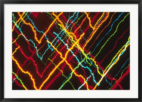 Framed V-Shaped Neon Colors and Lighting with Nightzoom Print