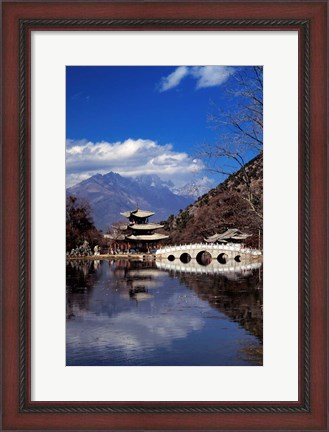Framed Pagoda, Black Dragon Pool Park, Lijiang, Yunnan, China Print