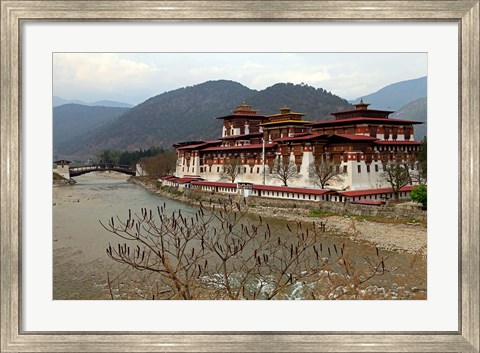 Framed Punakha Dzong, Punakha, Bhutan Print