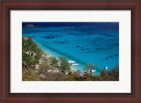 Framed Small Atoll Northeast of Nosy Be, Madagascar Print