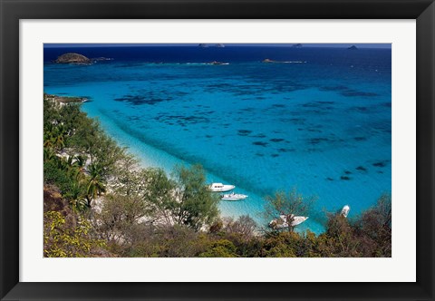 Framed Small Atoll Northeast of Nosy Be, Madagascar Print