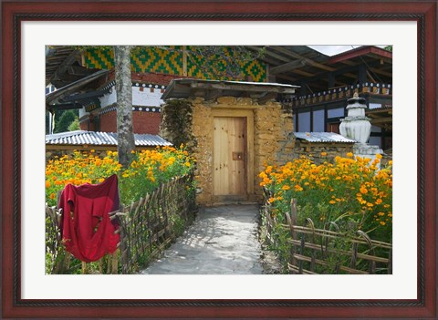 Framed Residential House, Bumthang, Bhutan Print