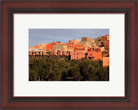 Framed Small village settlements in the foothills of the Atlas Mountains, Morocco Print