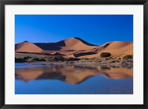 Framed Sossusvlei Dunes Oasis, Namib National Park, Namibia Print