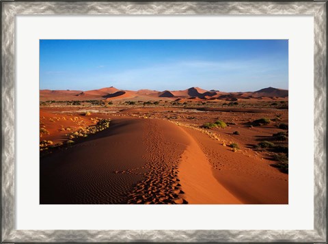 Framed Sand dune, near Sossusvlei, Namib-Naukluft NP, Namibia, Africa. Print